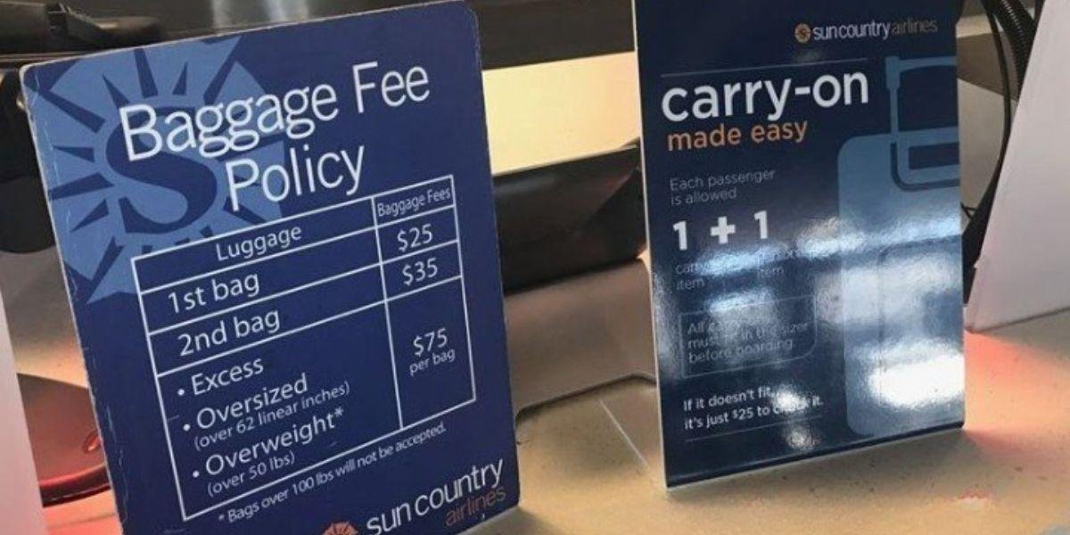 Does Sun Country Charge For Carry On